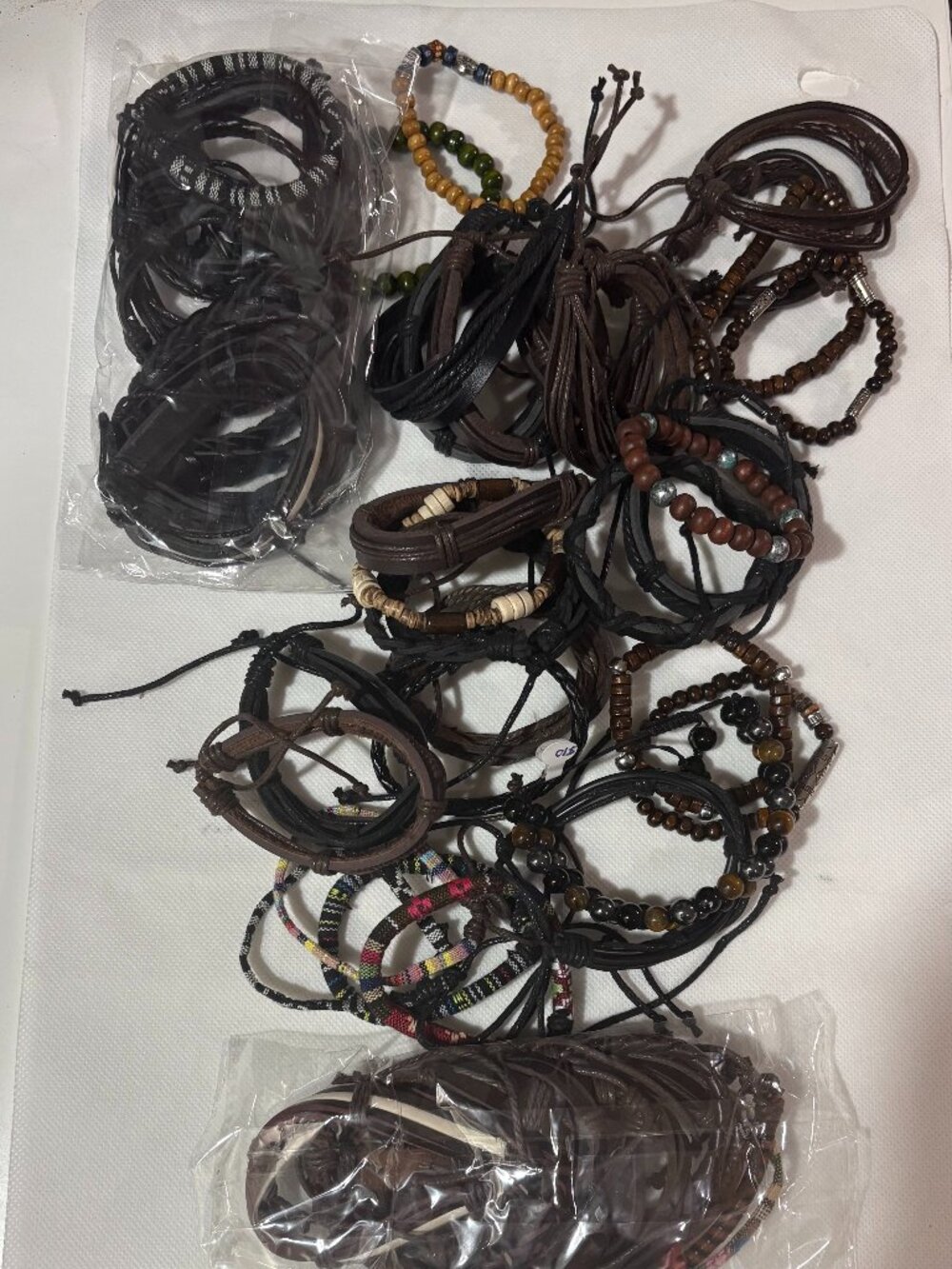 leather and wood bracelets